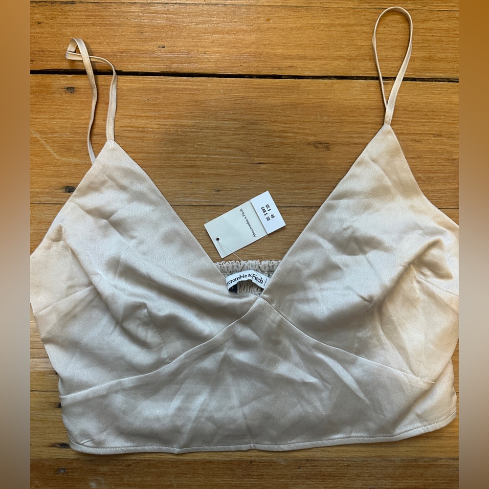 Abercrombie Beige Satin Cami Top